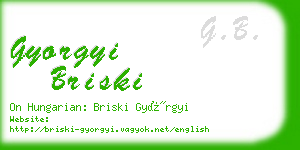 gyorgyi briski business card